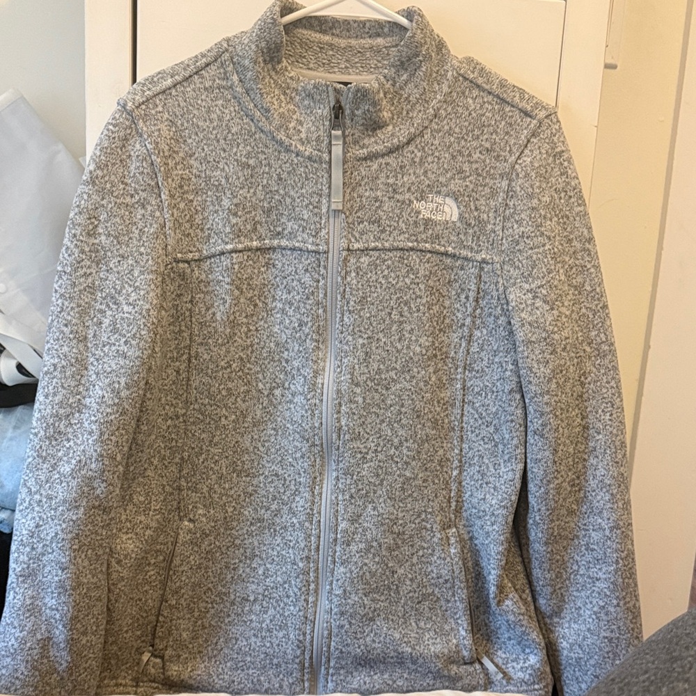 The North Face Heathered Gray Zip-Up Jacket